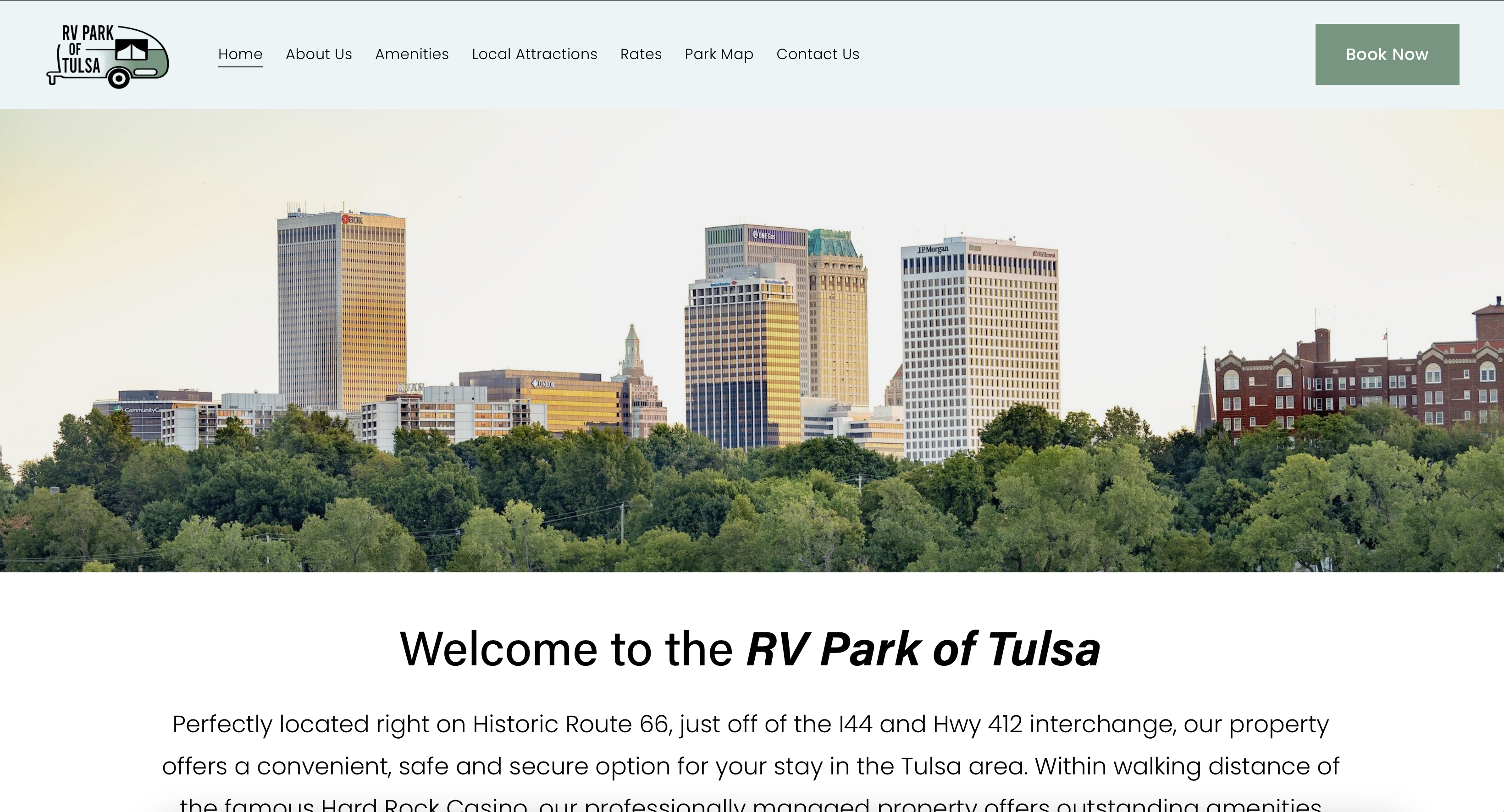 RV Park of Tulsa Web - Desktop Version